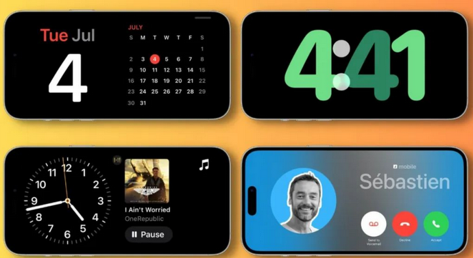 金湖苹果手机维修分享iOS17横屏充电待机显示有什么好处 