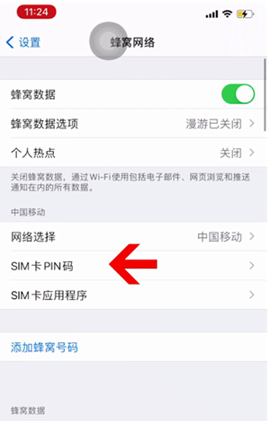 金湖苹果14维修网分享如何给iPhone14的SIM卡设置密码 