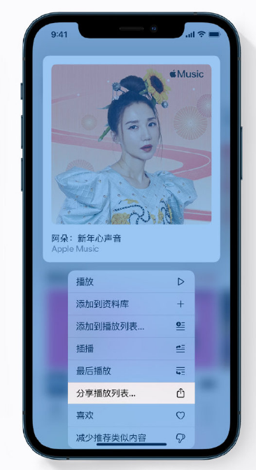 金湖苹果手机维修分享Apple Music 新增新年歌单，快来分享给好友 